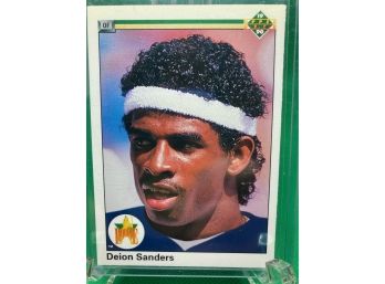 1990 Upper Deck Baseball Deion Sanders ROOKIE Card