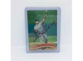 1997 Topps Stadium Club Andy Pettitte Autographed Baseball Card