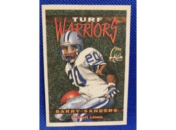 1996 Topps Barry Sanders Turf Warriors Insert Card #TW20