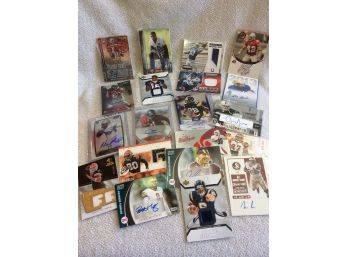 Lot Of 20 Autographed And Relic NFL Football Cards