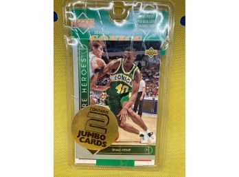 Upper Deck Seattle Supersonics Card Set With Jumbo Card And Unopened Foil Pack