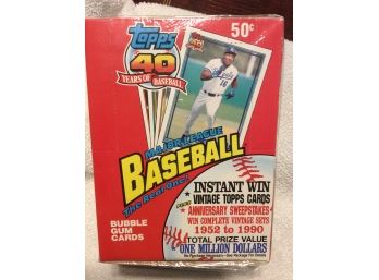 1991 Topps Baseball Factory Sealed Wax Box