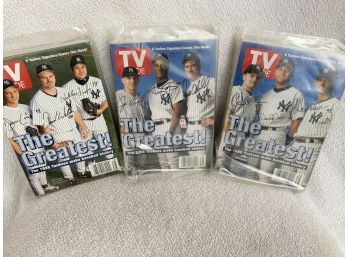 Lot Of 6 TV Guides From 1998 With New York Yankees On All Of The Covers