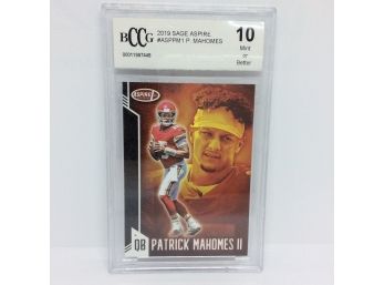 2019 Sage Aspire Patrick Mahomes Card Graded 10 Gem Mint