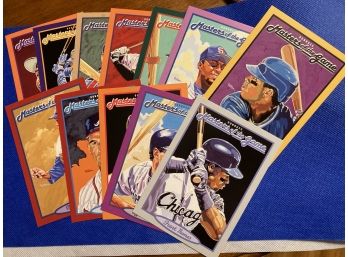 Lot Of 12 Donruss Masters Of The Game Jumbo Baseball Cards With Griffey, Bonds & Ripken