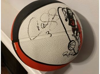 NBA Player Dana Baros Autographed Novelty Basketball