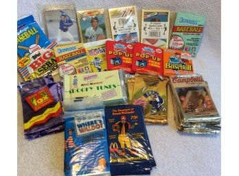 Huge Assortment Of Unopened Packs Of Sports And Non Sport Trading Cards