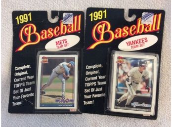 1991 Topps Yankees And Mets Sealed Team Sets