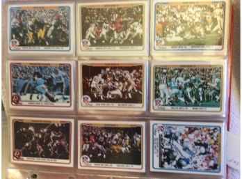 1981 Fleer Football Card Complete Set With Stickers In Binder