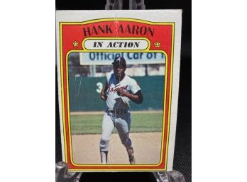 1972 Topps Hank Aaron In Action Card #300