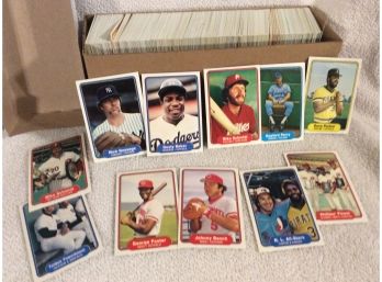 Box With Hundreds Of 1982 Fleer Baseball Cards With Hall Of Famers