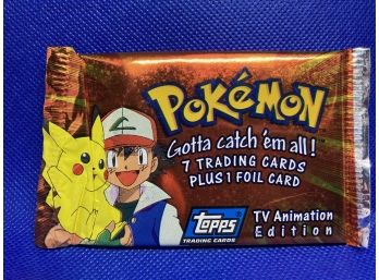 1999 Topps Pokemon Unopened Foil Pack RARE