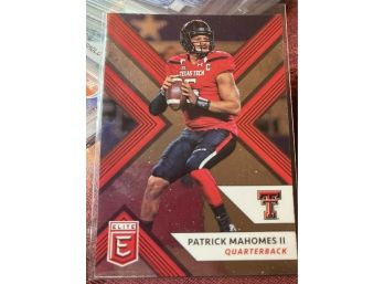 2018 Panini Donruss Elite Patrick Mahomes Texas Tech Card #79