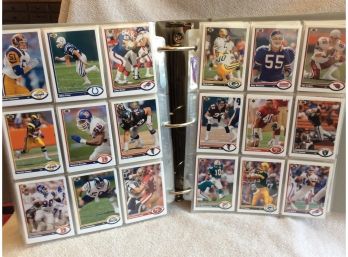 Binder With Hundreds Of 1980s And 1990s Baseball And Football Cards