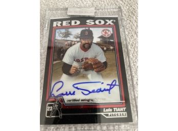 2004 Topps Chrome Luis Tiant Certified Autograph Card