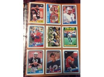 Binder With Football Cards Superstars And Hall Of Famers