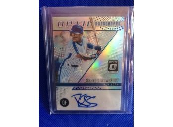 2018 Panini Optic Darryl Strawberry Autographed Baseball Card