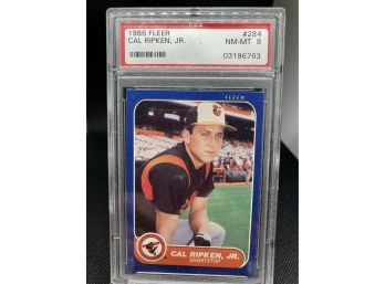 1986 Fleer Cal Ripken Jr #284 PSA Graded NM-MT 8