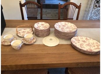 Wood & Sons 'Toile De Jouy' Dinnerware - Made In England (Partial Service)