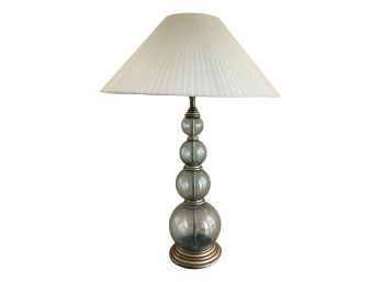 ABC Carpet & Home Graduated Smoky Glass Ball Table Lamp With Silk Shade