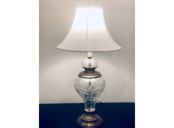 Crystal And Brass Table Lamp