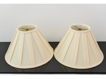 Set OF Two Simon Pearce Pleated Lamp Shades