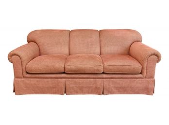 Edward Ferrell Three Cushion Chenille Sofa (RETAIL $4,101 - See Receipt)