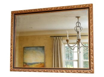 Custom Carved Wood Gold Leaf Antique Mirror By Design Group (RETAIL $6,092 - See Receipt)