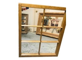 Gold Painted Six Pane Wooden Mirror