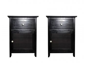 Pair - Black Nightstands