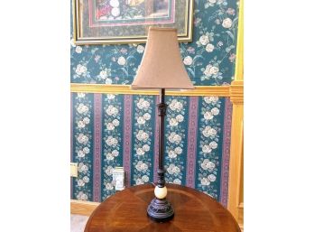 Small Bronze Lamp With Marble Like Base