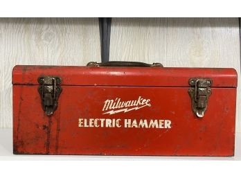 Milwaukee Hammer Drill In Original Steel Case & Parts