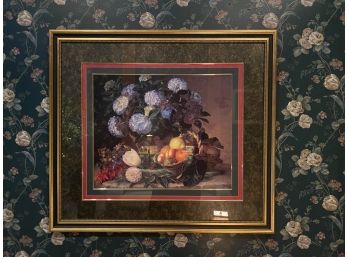 Framed Floral And Fruit Print