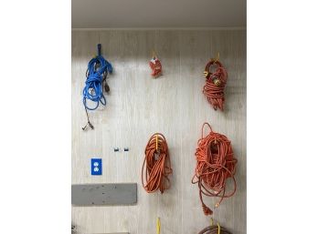 Extension Cord Group With Storage Clamps