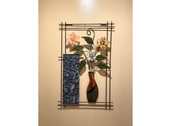 Floral Motif Metal Wall Decor