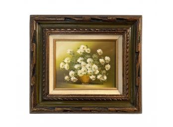 Original Oil On Canvas - Potted Daisies - Artist Signed Nancy Lee