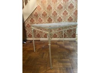 Antique - Iron Base Glass Top Table