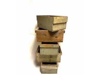 Vintage - (5) Solid Heavy Wooden Hand Made & Sturdy Utility Storage Crates