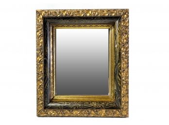 Small High Relief Mirror Black With Gold Tone