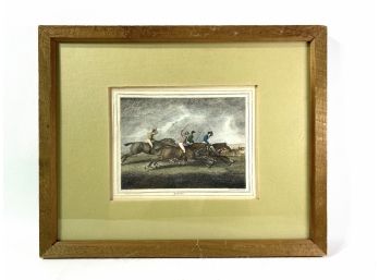 Antique - Aquatint Etching  'Racing'