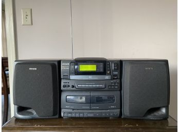 AIWA - Bookshelf Stereo System With Detachable Speakers - Model Tested And Working