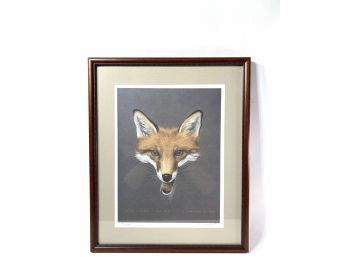 Signed & Numbered Lithograph - C. Johnson 45/500 - Head Study Red Fox