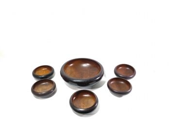 South American Exotic Hardwood Salad Bowl Set