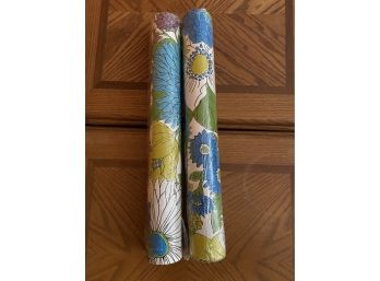 2 Rolls Of Vintage Mid Century Retro Floral Wallpaper