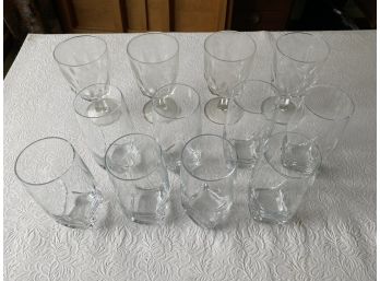 Collection Of Clear Drinking Glasses