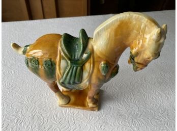 Vintage Pottery Tang Style Imperial War Horse