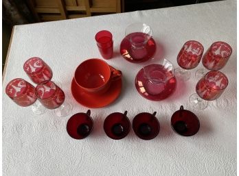 Vintage Egermann Czech Bohemian Crystal Cut Wine/Water Glasses And More!