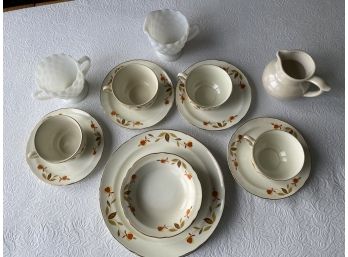 Assortment Of Vintage Hall Mary Dunbar Autumn Leaf Pattern Dinnerware And More!