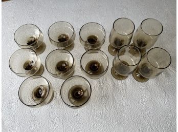 Vintage Libbey Tawny Brown Glass Stemware