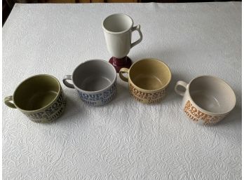 Collection Of Vintage Soup Mugs